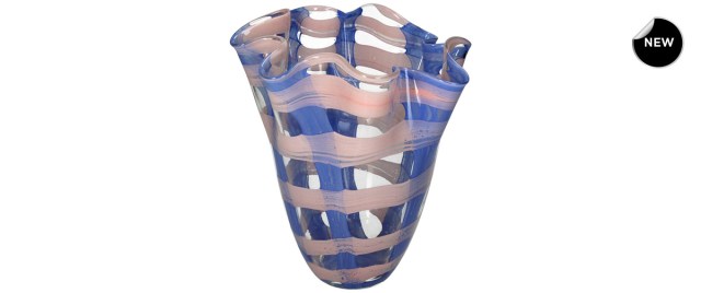 Vase Glass Blue 21x21x24.5cm_front